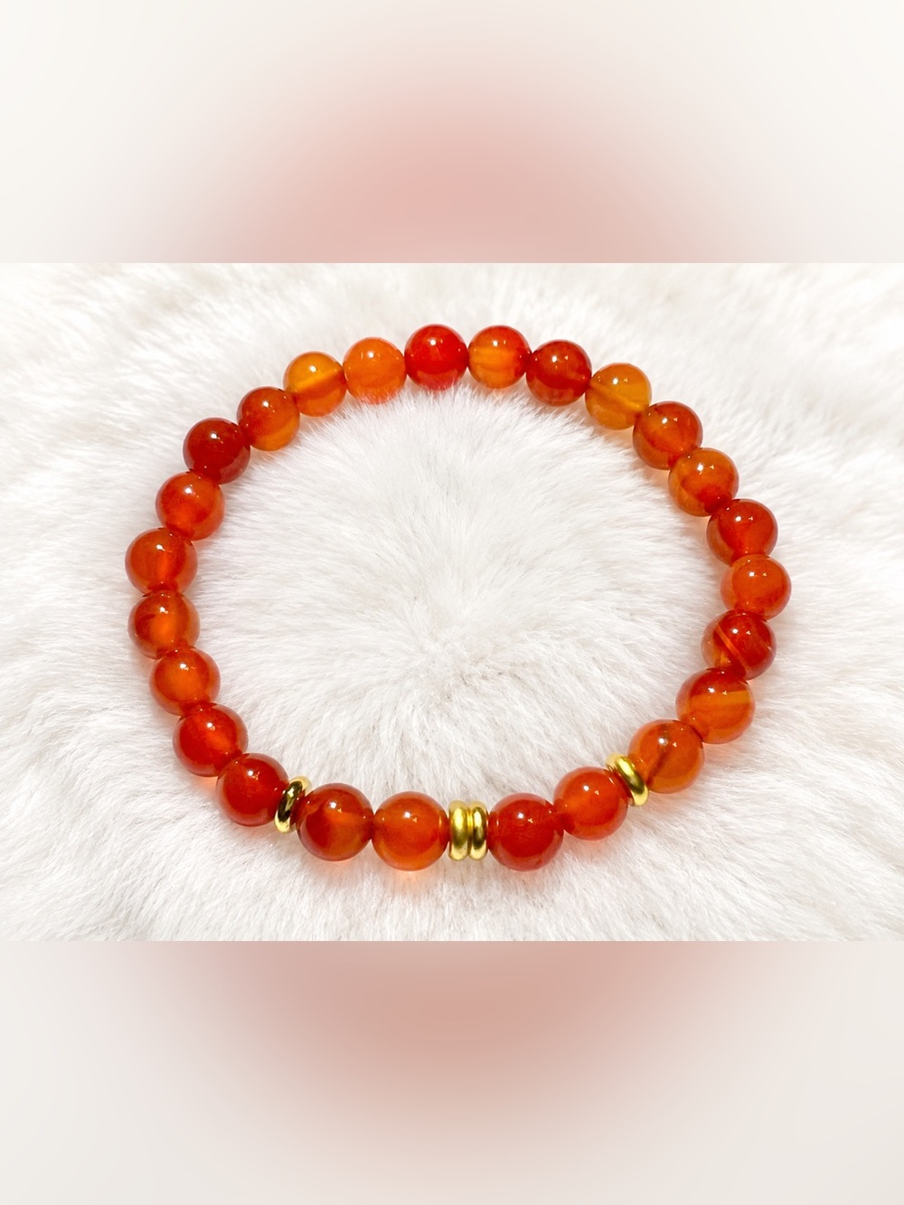Natural High-Grade Red Agate Bracelet